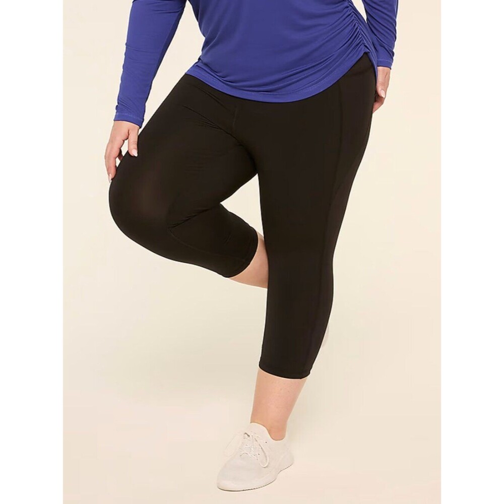 Lane Bryant LIVI Black Soft 21" Capri Legging Size 26/28 Size 4X NWOT *